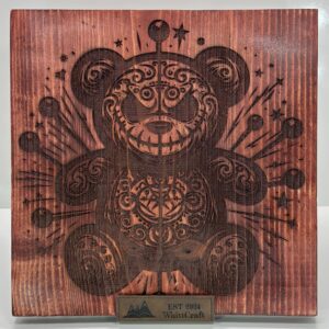 12x12 Voodoo Bear Wooden Sign
