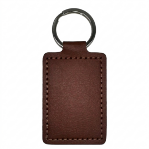 Leather Keychain - Rectangle Brown